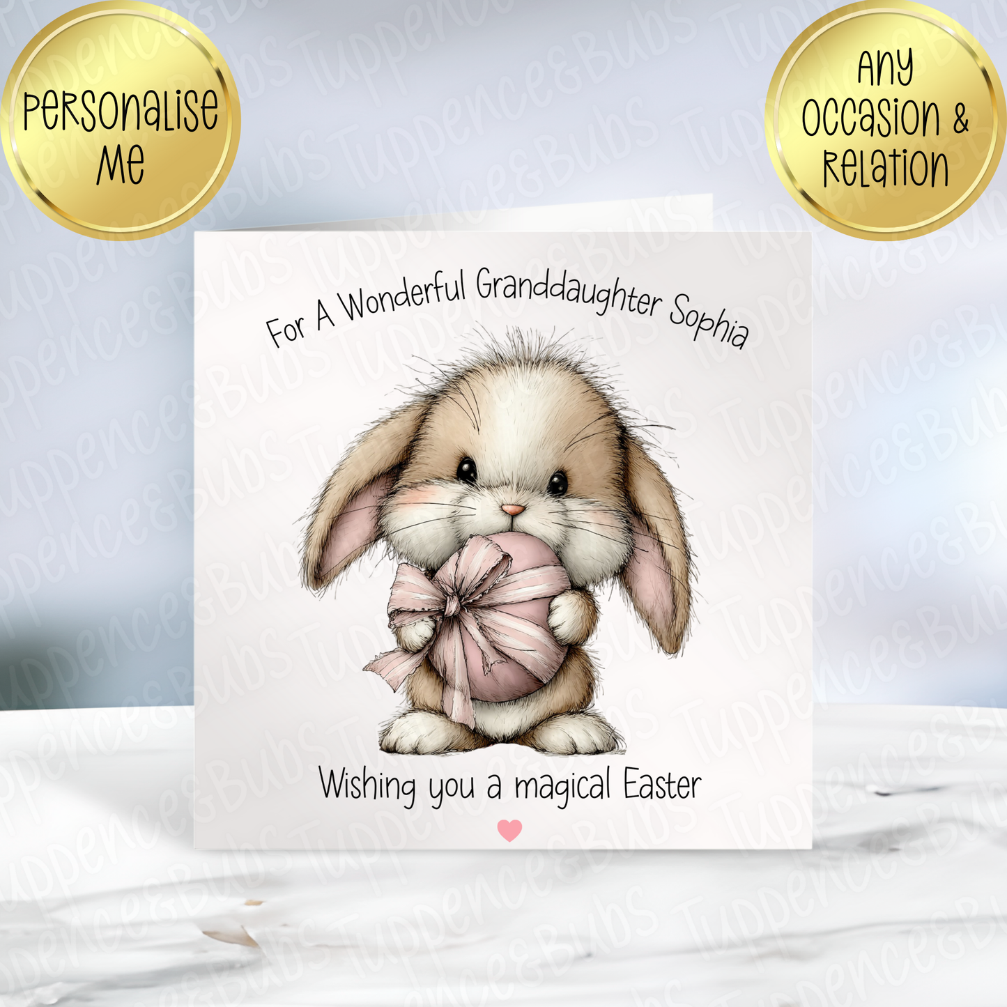 Rabbit Themed Easter Card