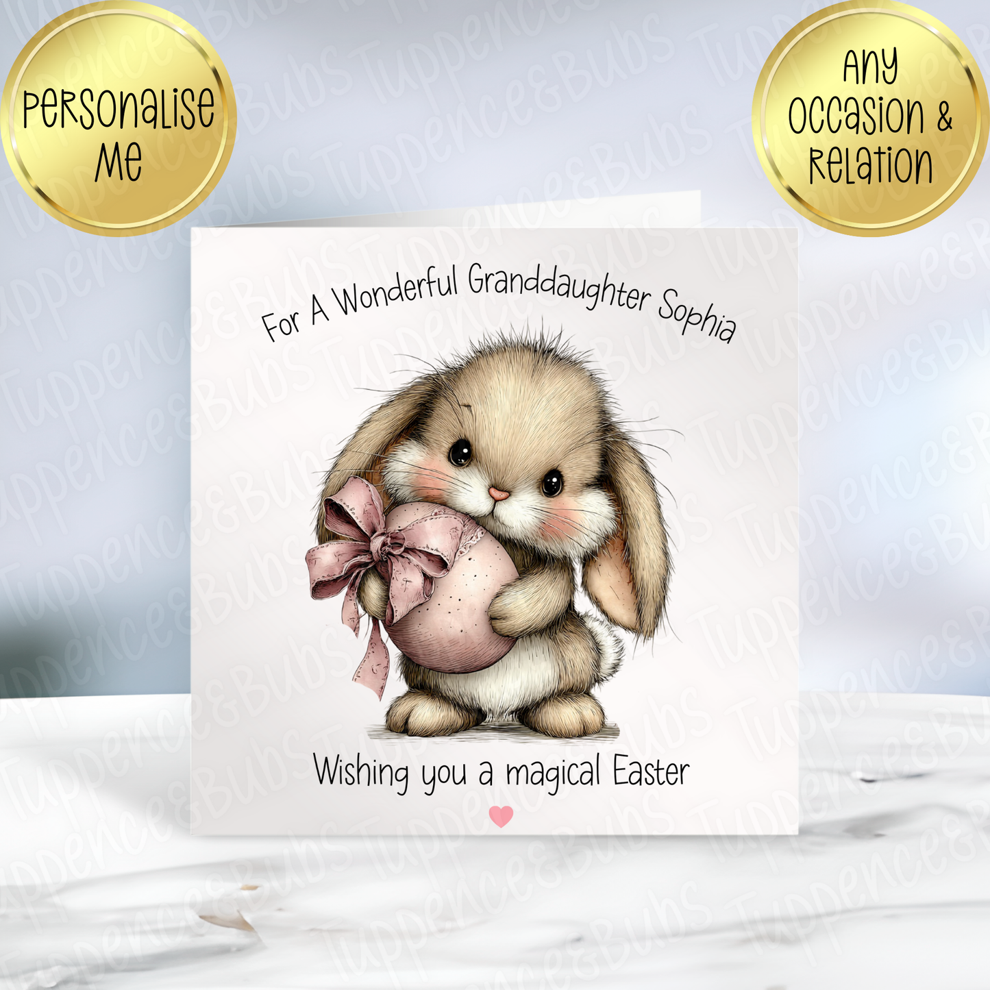 Rabbit Themed Easter Card