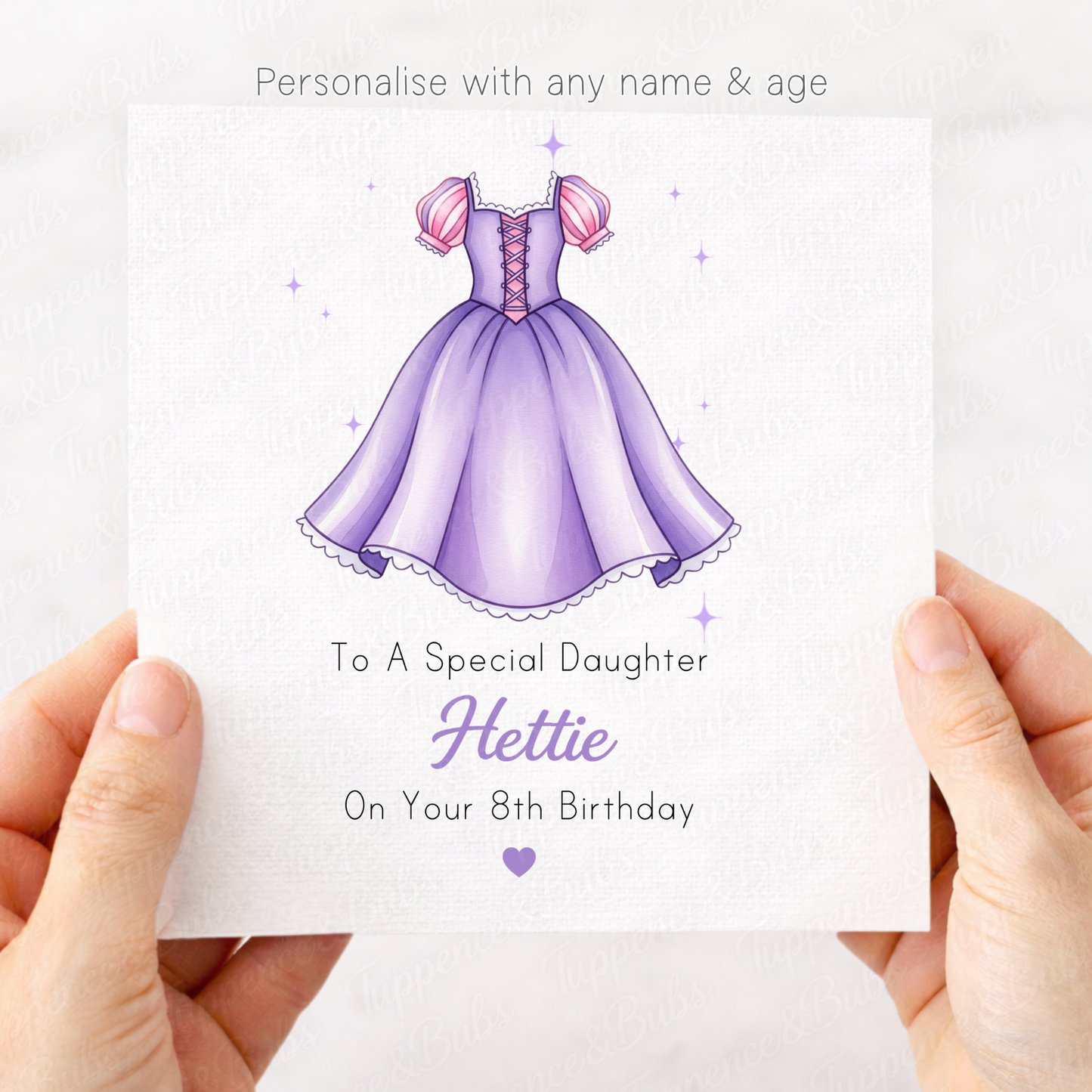 Rapunzel Style Birthday Card