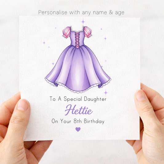 Rapunzel Style Birthday Card