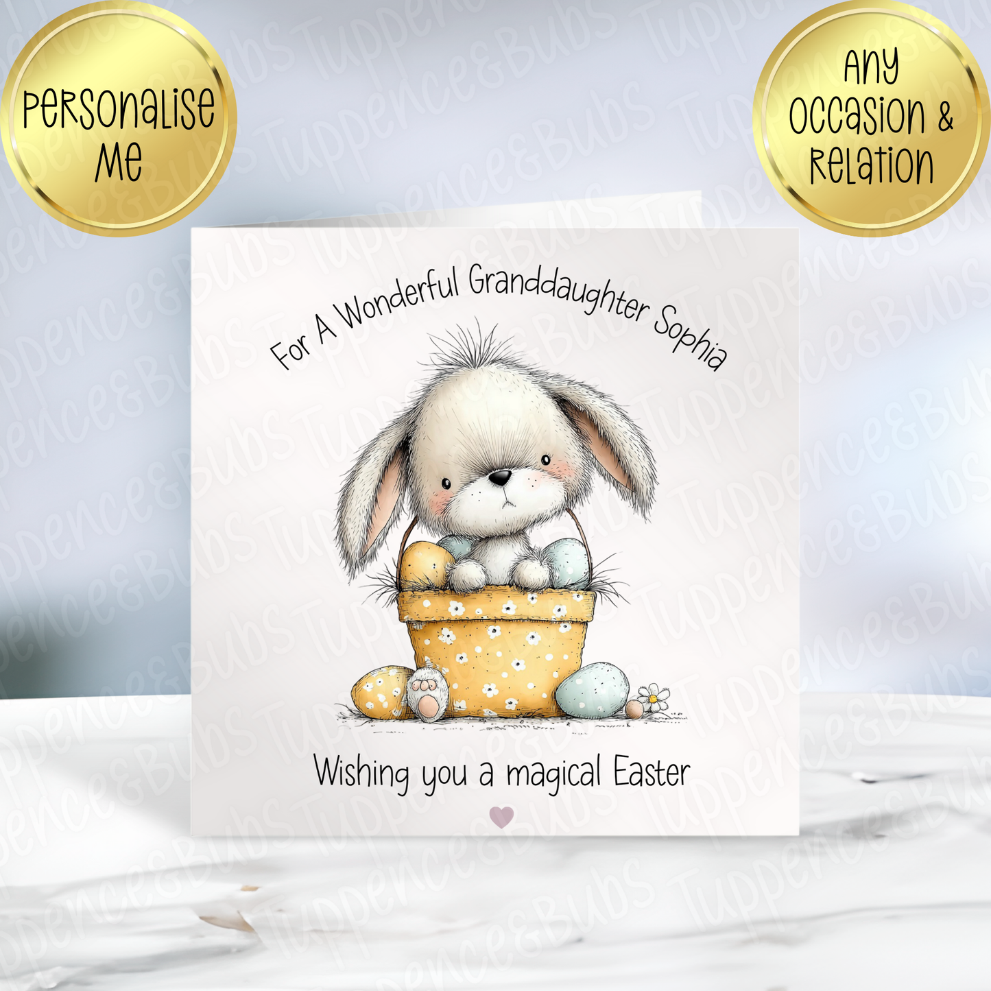 Bunny Rabbit Themed Easter Card
