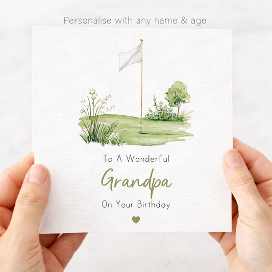 Watercolour Golf Style Card