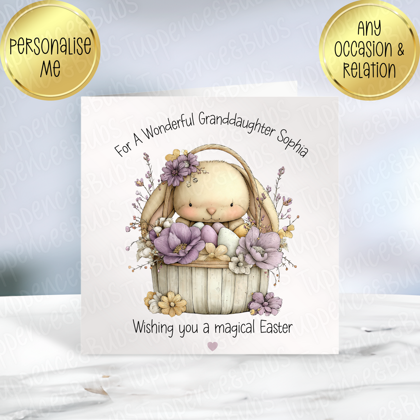 Bunny Rabbit Themed Easter Card