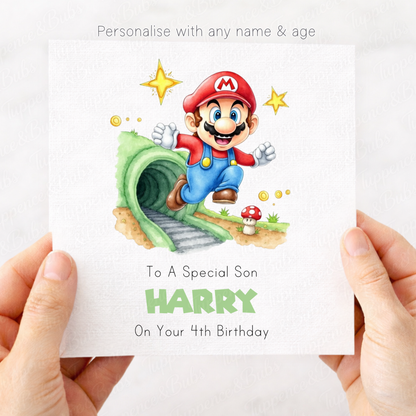 Mario Inspired Card - 3 Designs