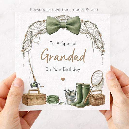 Fishing Wreath Birthday Card