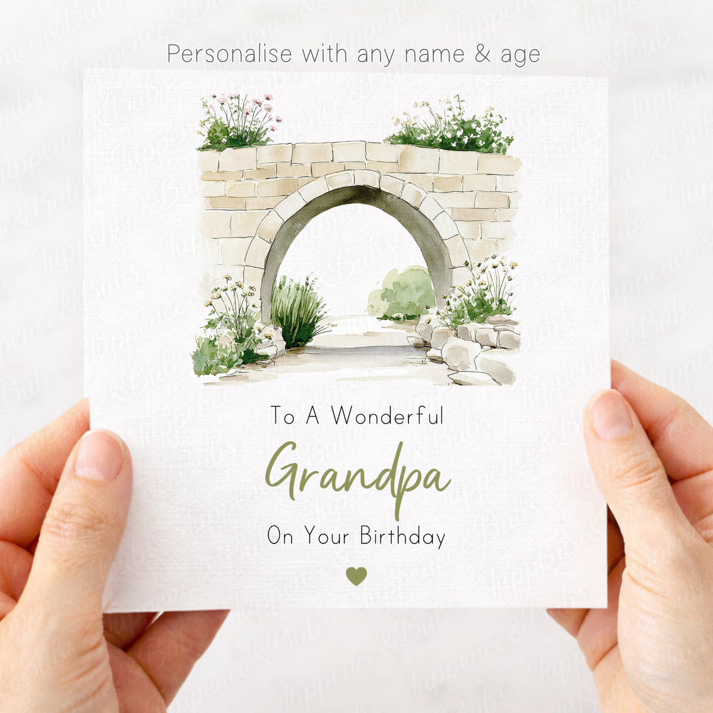 Watercolour Stone Bridge Card - 2 Designs