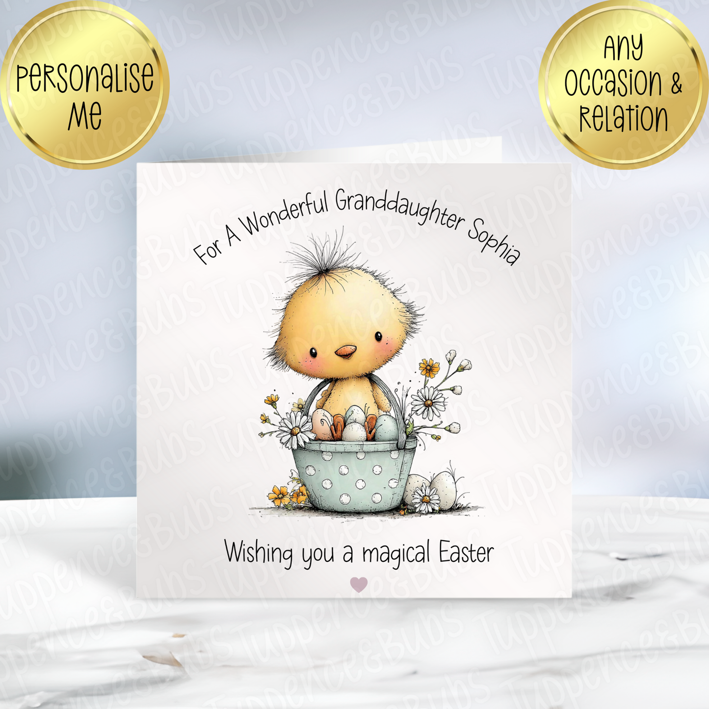 Bunny Rabbit Themed Easter Card