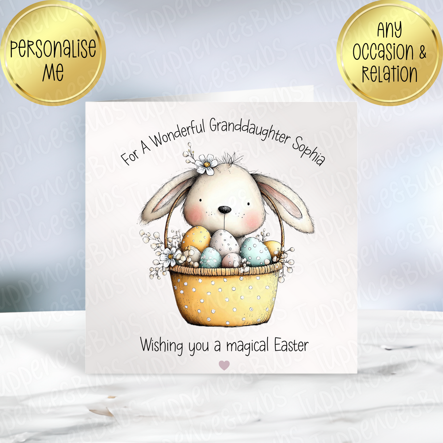 Bunny Rabbit Themed Easter Card