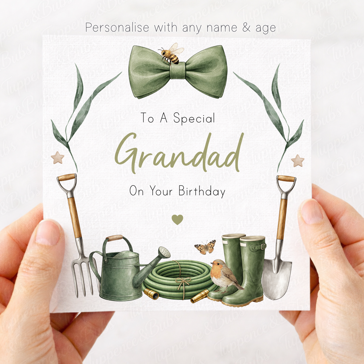 Gardening Wreath Birthday Card