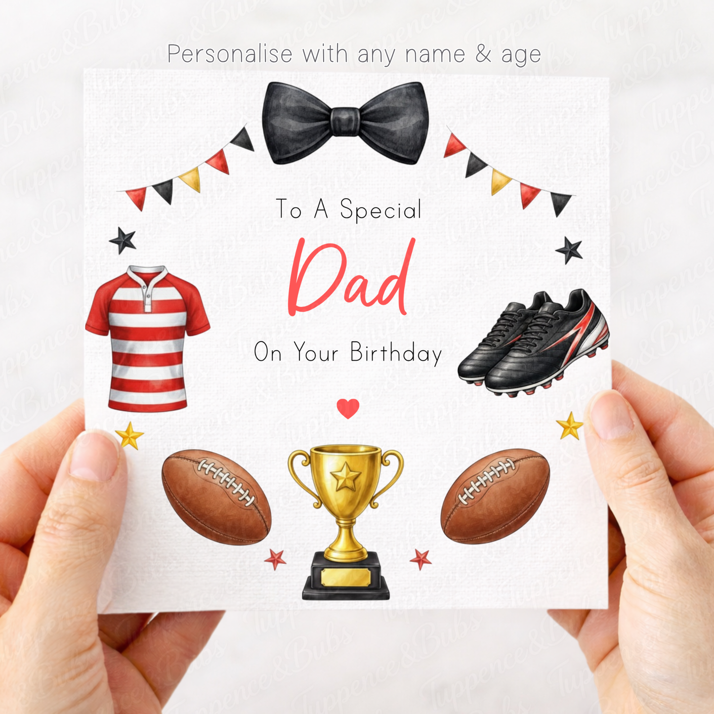 Football Wreath Birthday Card