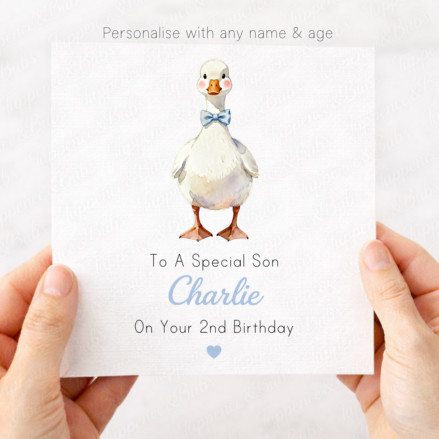 Blue Goose Birthday Card