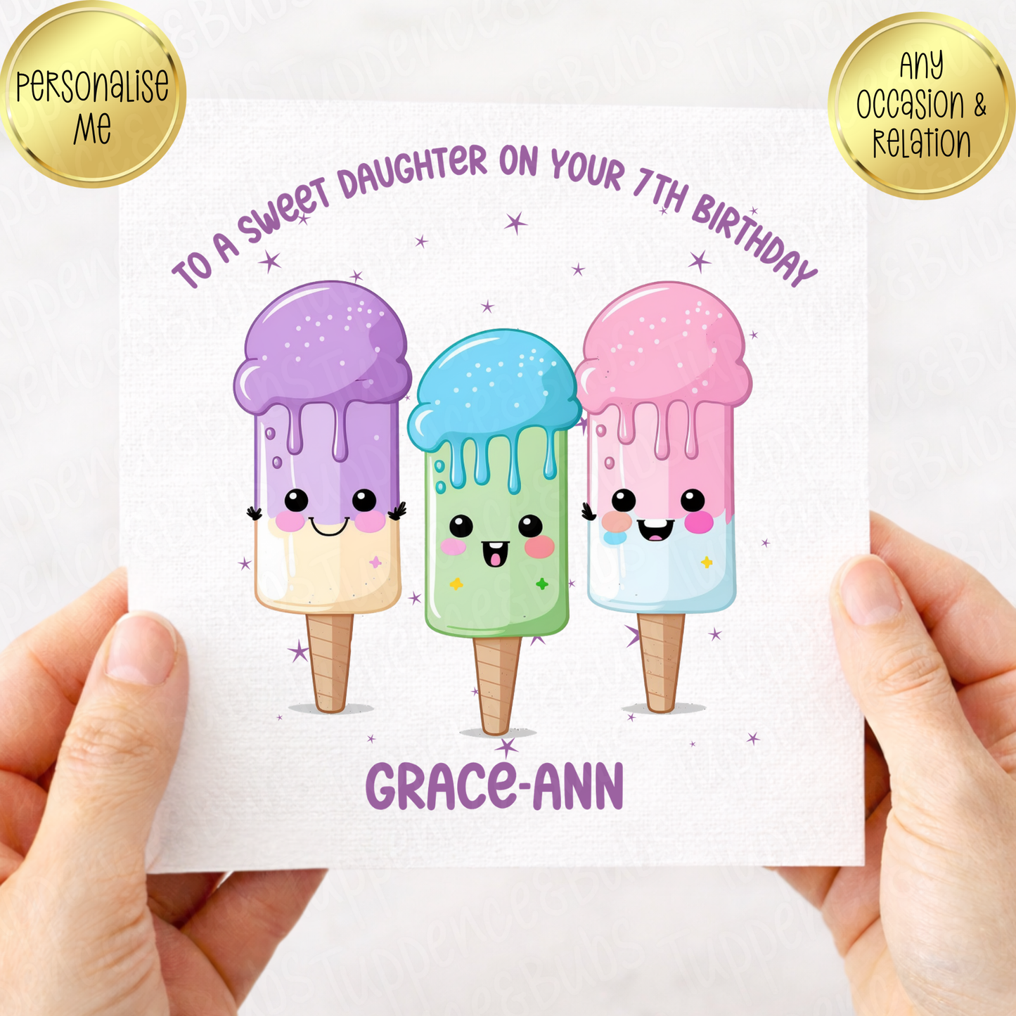 Ice Cream Inspired Birthday Card