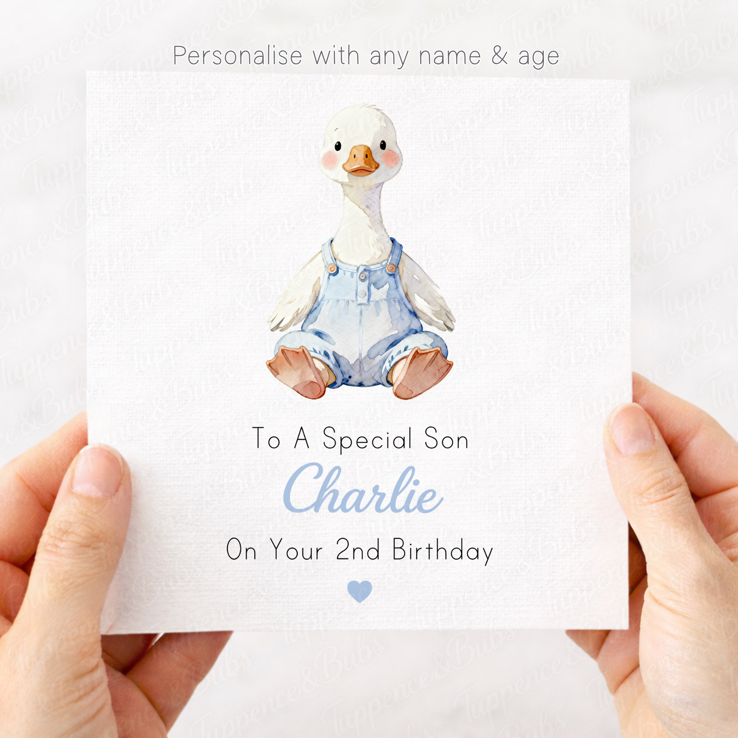 Blue Goose Birthday Card