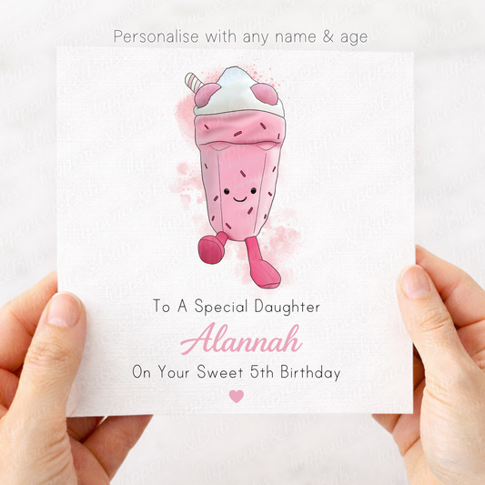 Milkshake Plushie Card