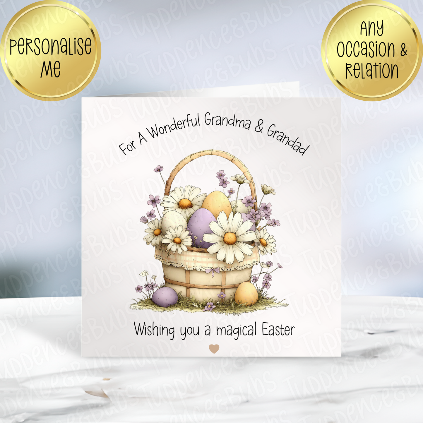 Floral Themed Easter Card - 3 Designs