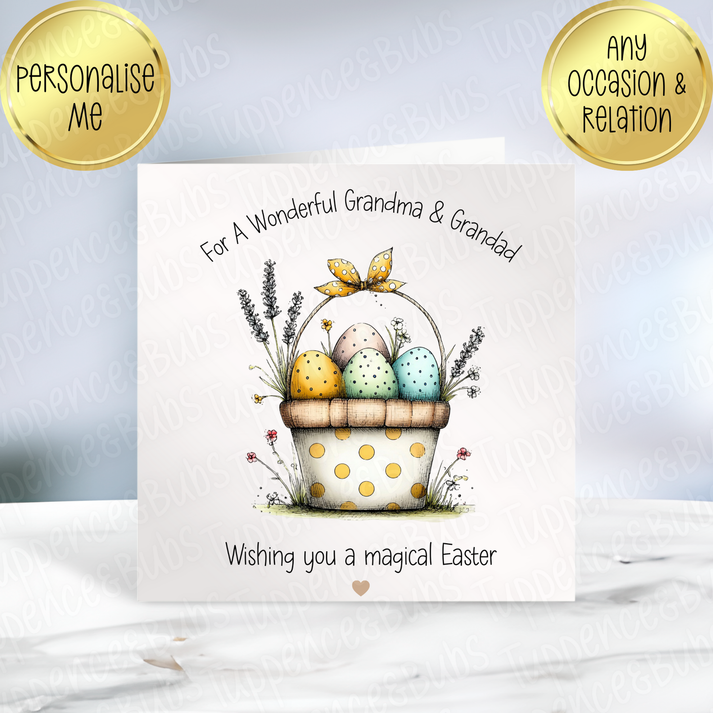 Floral Themed Easter Card - 3 Designs