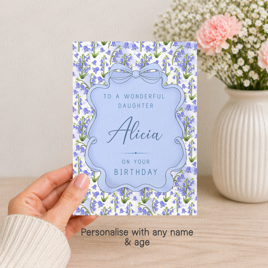 Bluebell Birthday Card