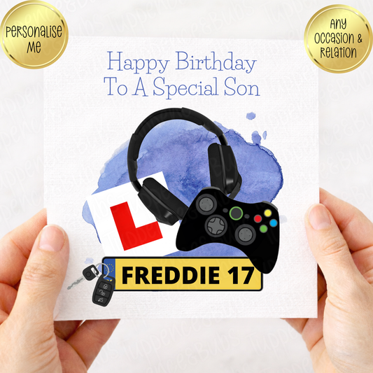 Learner Driver - Gaming - Xbox Inspired Birthday Card