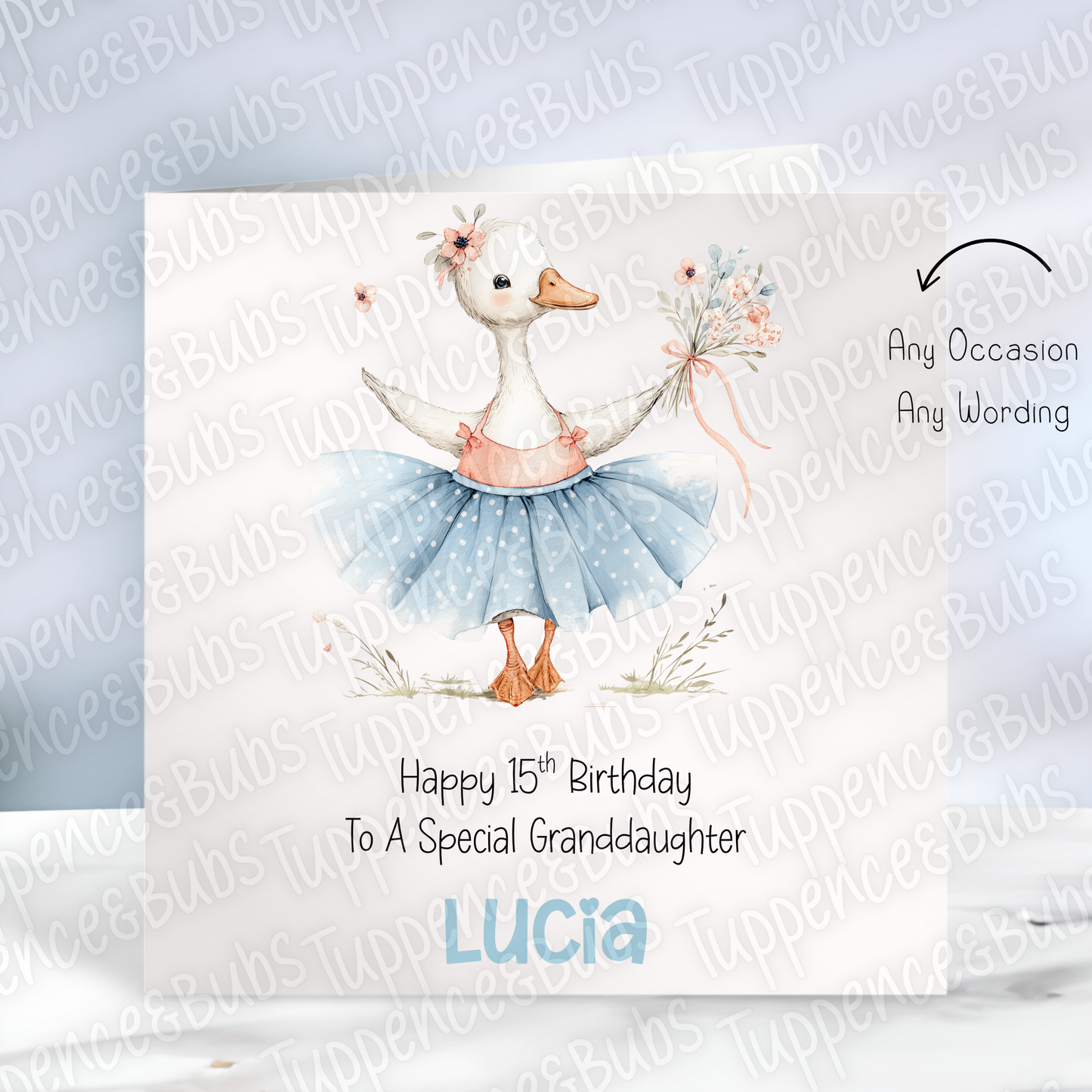 Goose/Duck Themed Birthday Card