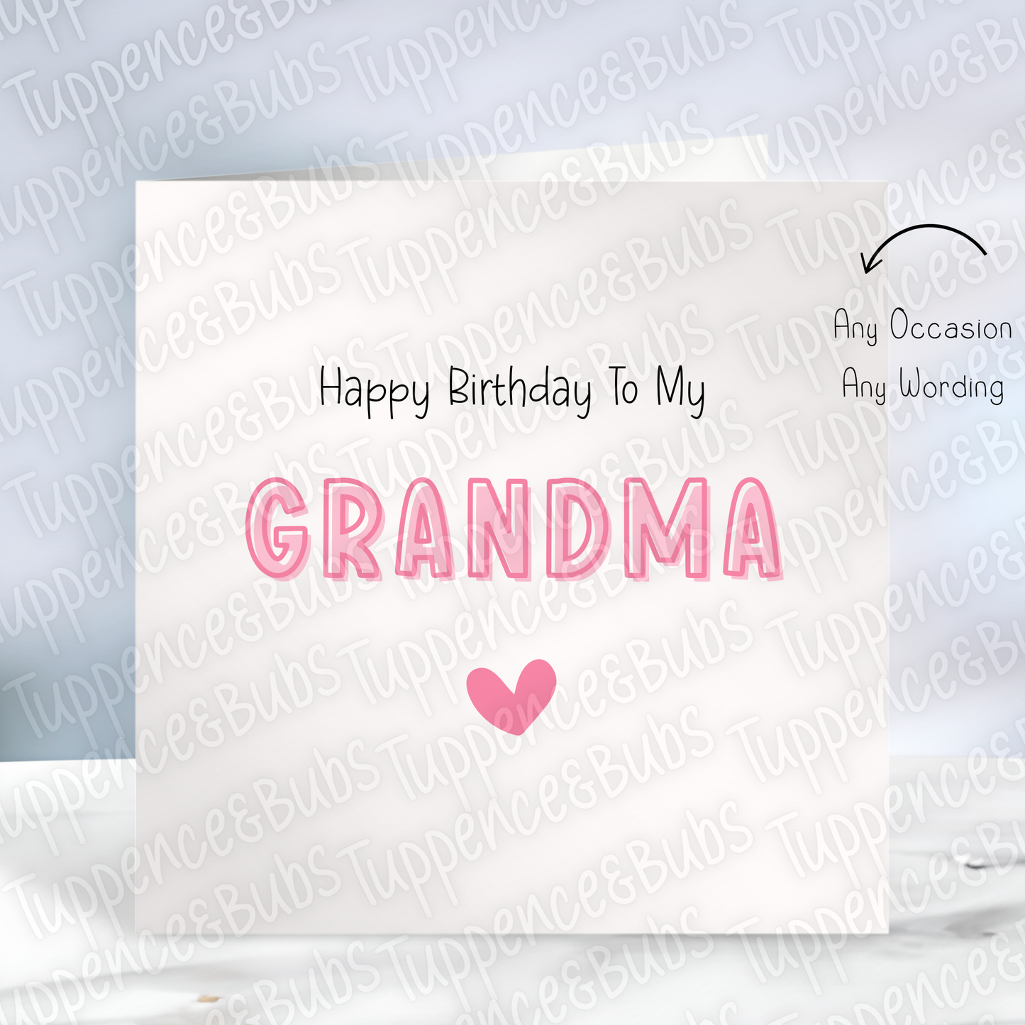 Pink or Blue Wording Birthday Card
