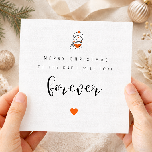 Romantic Forever Christmas Card for Partner