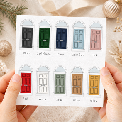 Personalised Festive Front Door Christmas Card