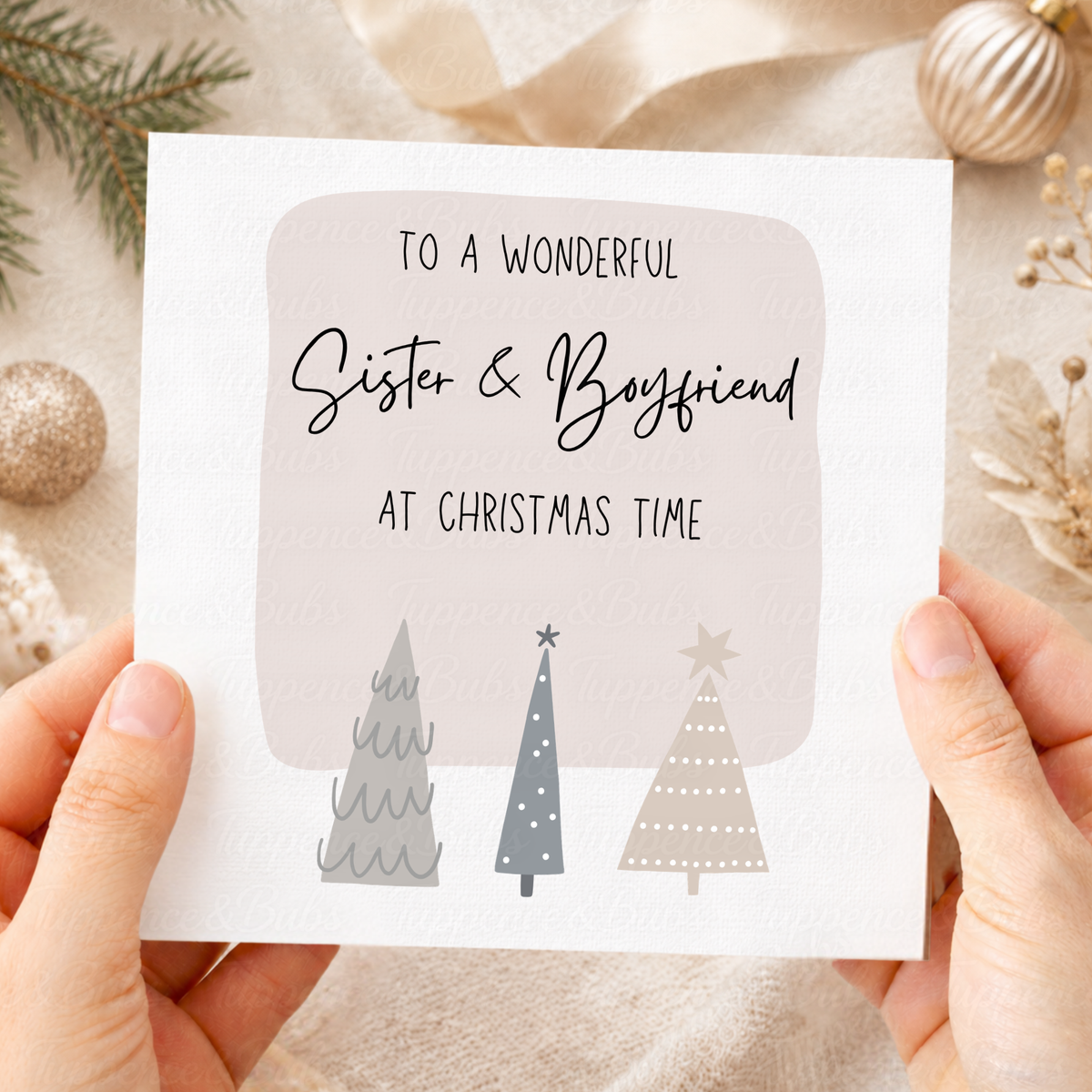 Personalised Minimal Christmas Couple Card – Any Relation