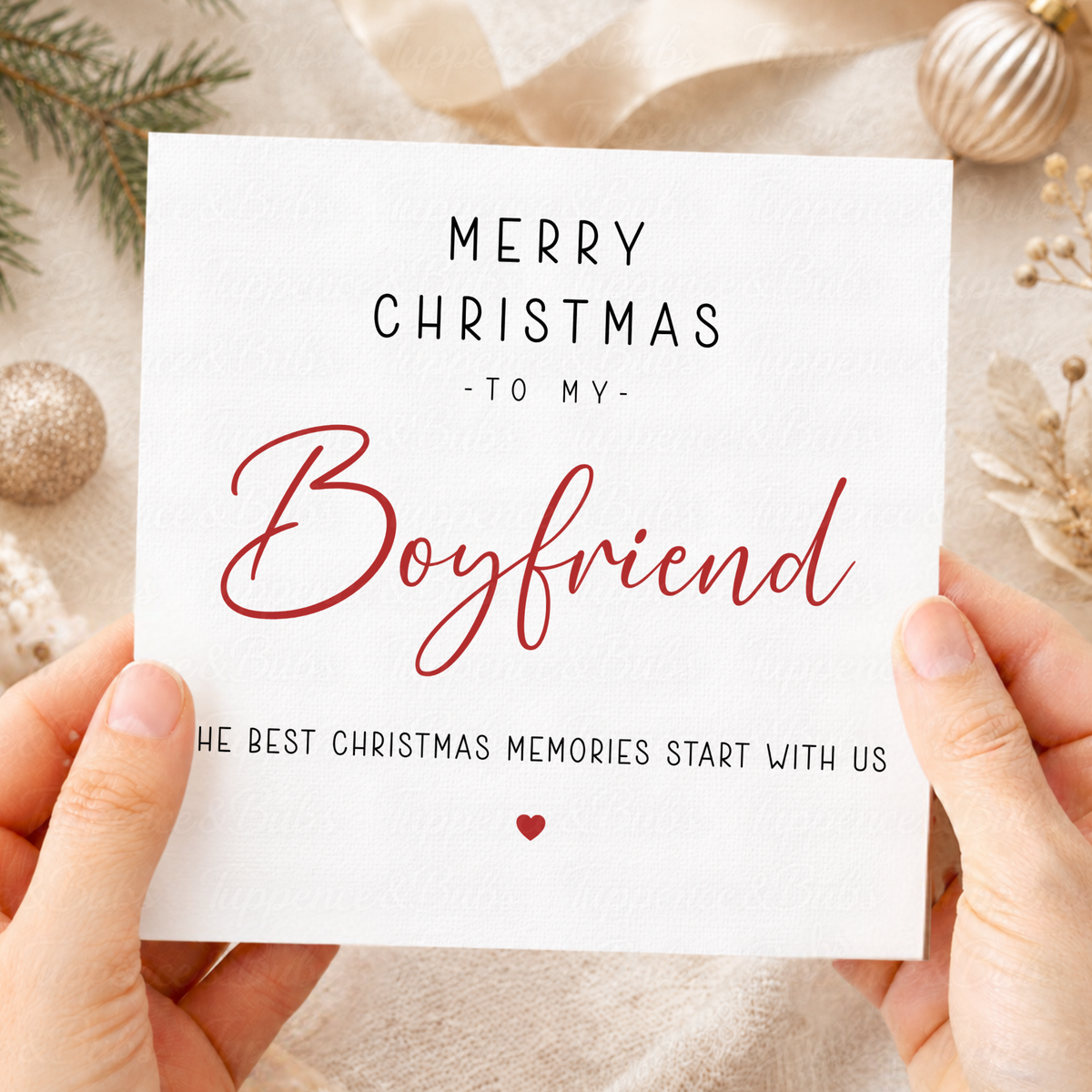 Personalised Romantic Christmas Card – The Best Christmas Memories Start With Us