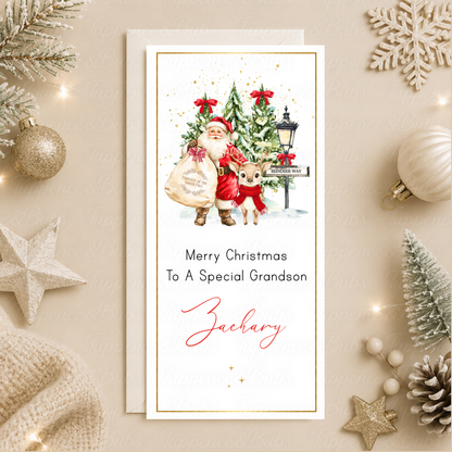 Personalised Santa Christmas Money Card