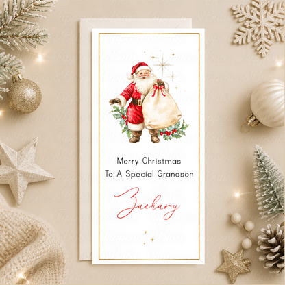 Personalised Santa Christmas Money Card