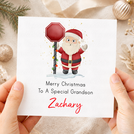 Personalised Santa Christmas Card