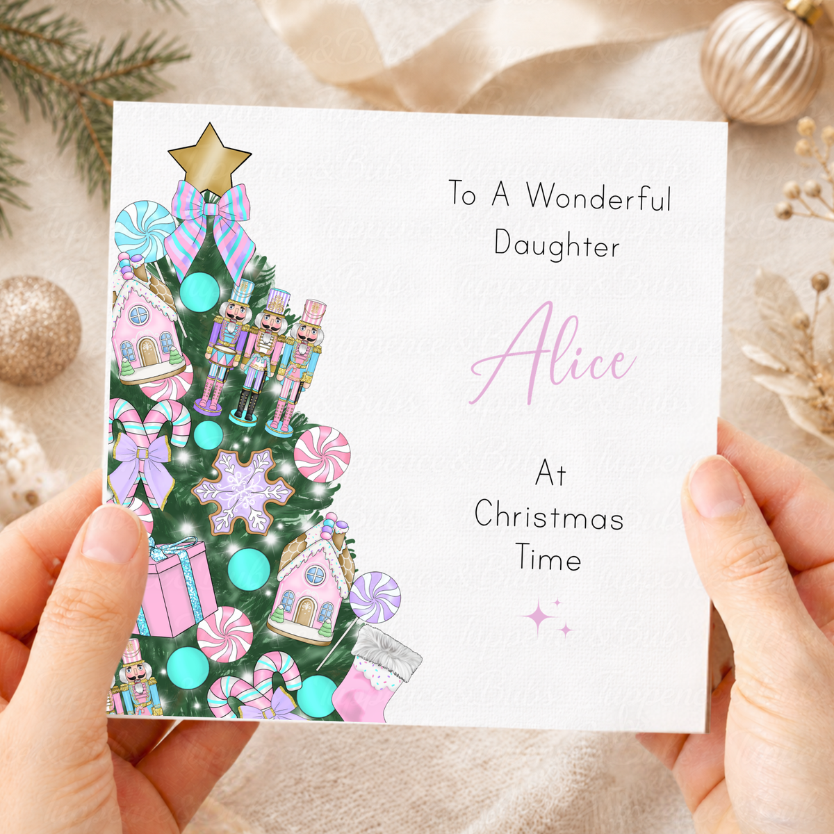 Personalised Candyland Nutcracker Christmas Card
