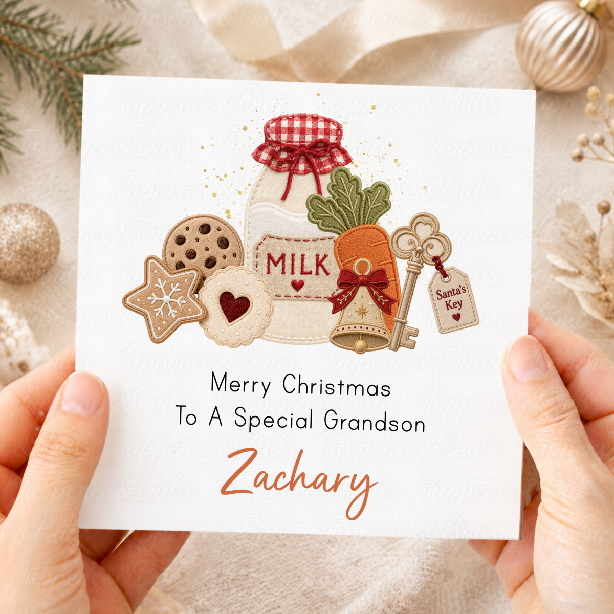 Personalised Santa Treats Christmas Card
