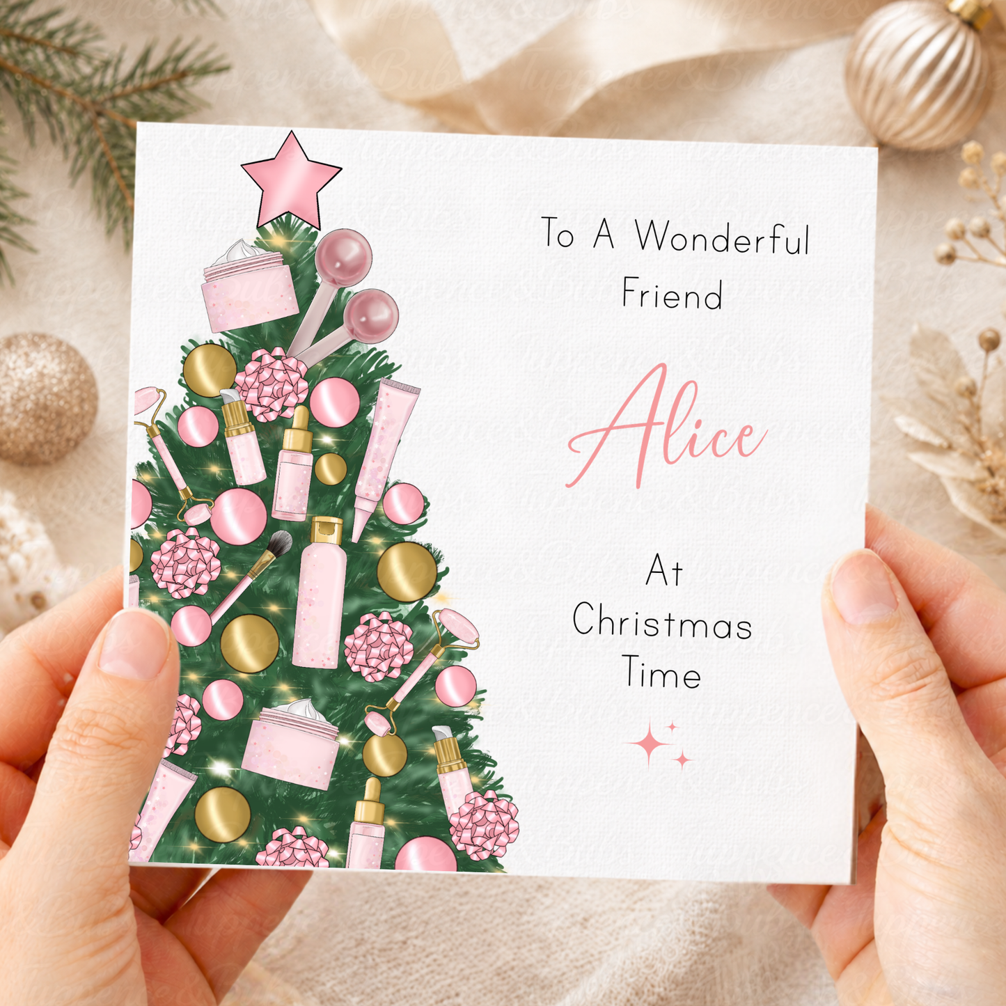 Personalised Skincare Lover Christmas Card