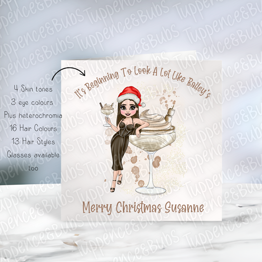Baileys Inspired Christmas Card
