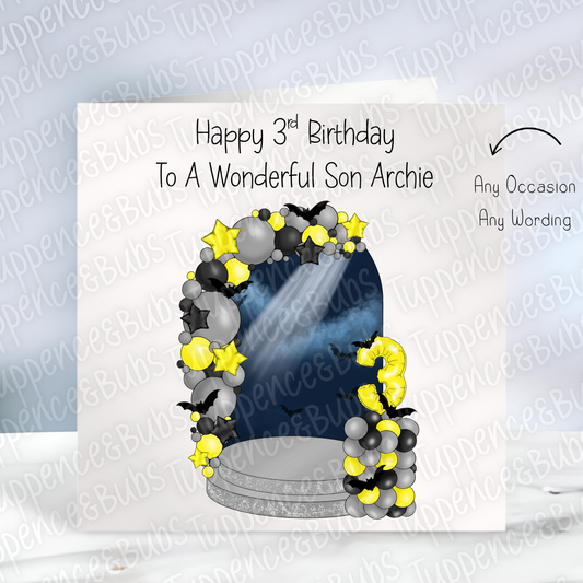 Batman Inspired Birthday Card