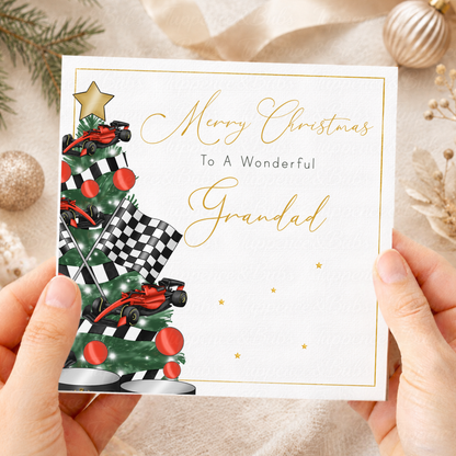 Personalised Racing Car Christmas Card – Any Relation