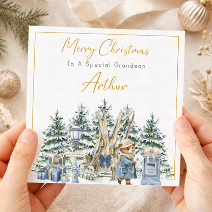Personalised Christmas Card – Bear & Bunny Letters to Santa Designs