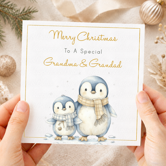 Personalised Penguin Christmas Card – Any Relation