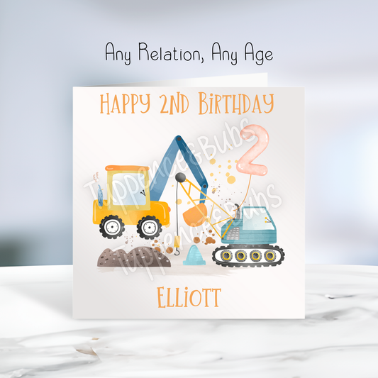 Construction Inspired Birthday Card