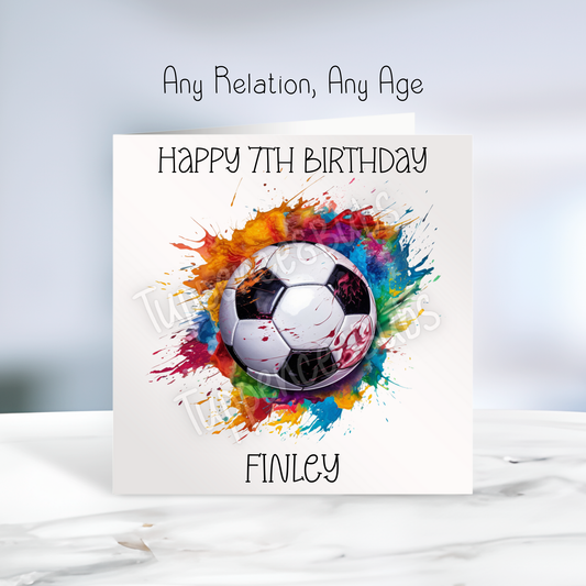 Football Inspired Birthday Card