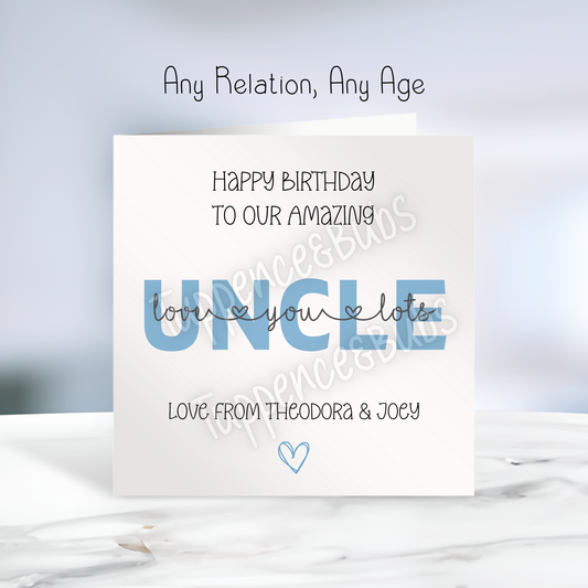 Personalised Birthday Card - Blue