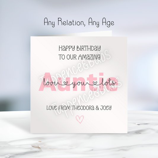 Personalised Birthday Card - Pink