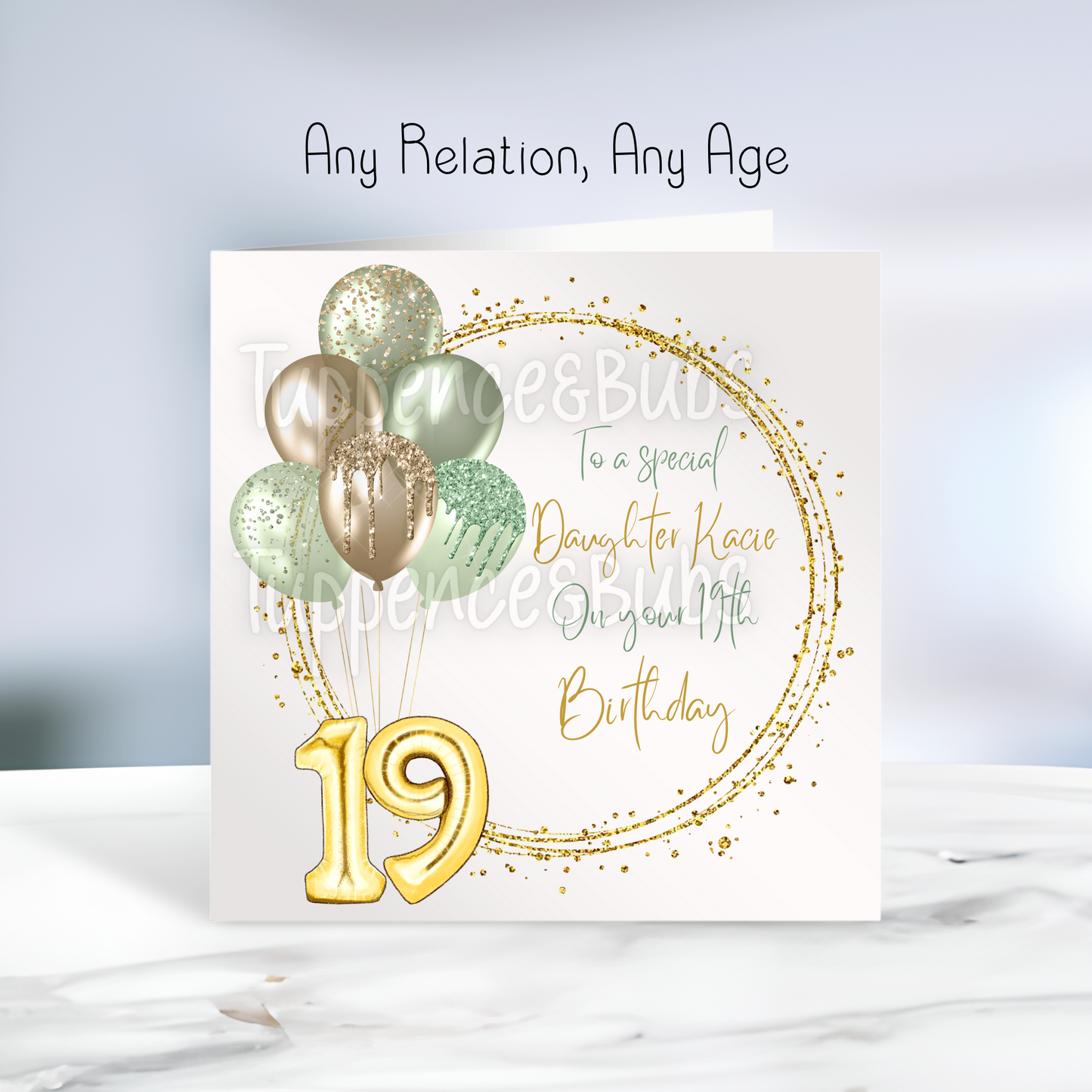 Sage Green Birthday Card
