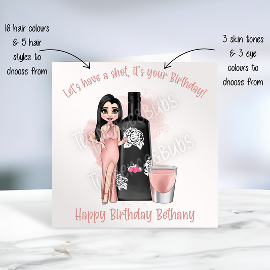 Tequila Rose Inspired Birthday Card