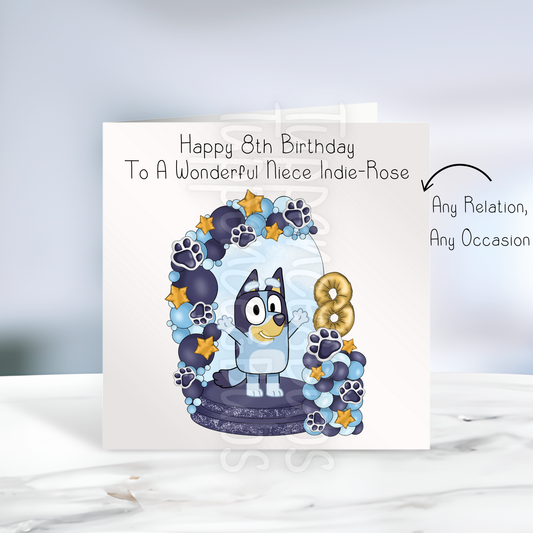 Blue Dog Themed Card