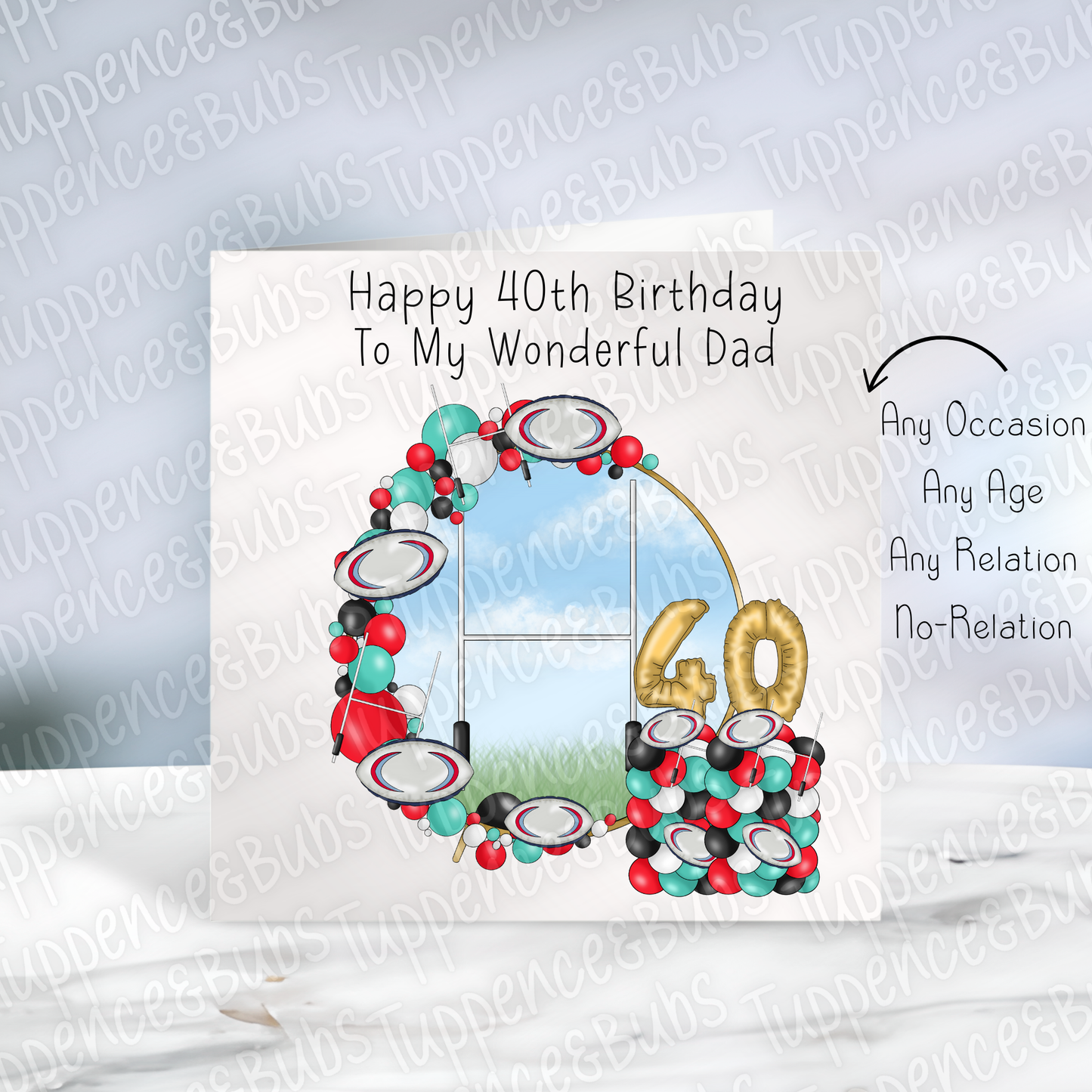 Rugby Themed Birthday Card - 2 Designs