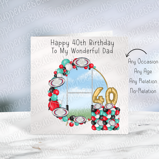 Rugby Themed Birthday Card - 2 Designs