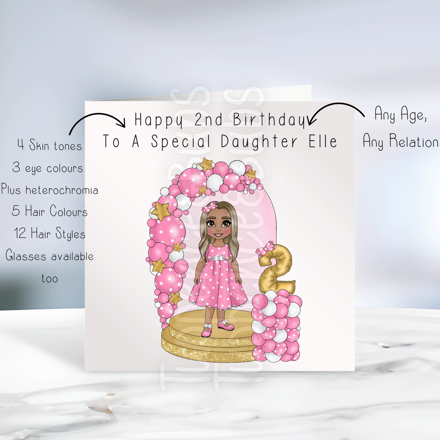 Pink Polka Dot Card