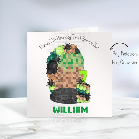 Minecraft Inspired Card